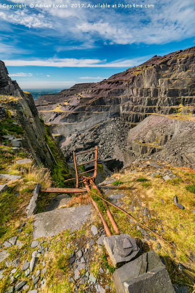 Dinorwic Slate Quarry Snowdonia  Picture Board by Adrian Evans