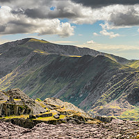 Buy canvas prints of Snowdon Moutain Range Wales by Adrian Evans
