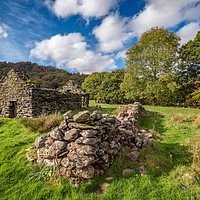 Buy canvas prints of Welsh Cottage Ruin by Adrian Evans