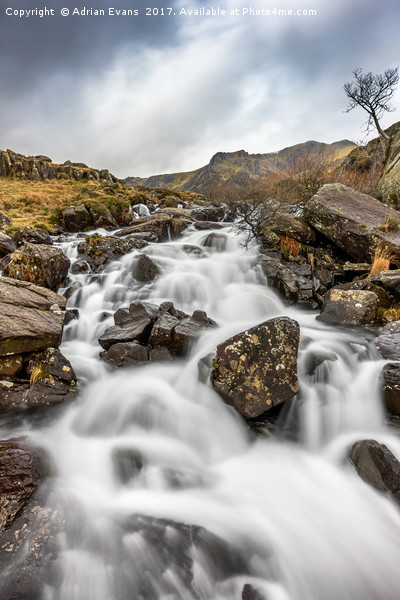 River Rapids Snowdonia Picture Board by Adrian Evans