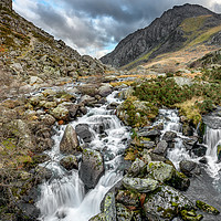Buy canvas prints of Tryfan and Ogwen River by Adrian Evans
