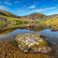 Buy canvas prints of Snowdonia Mountain Reflections by Adrian Evans