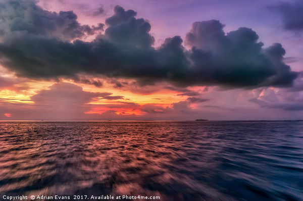 Cebu Straits Sunset Picture Board by Adrian Evans
