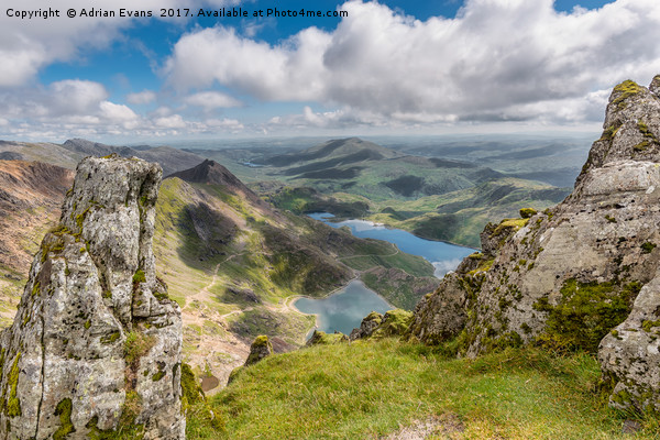 Lakes of Snowdonia Picture Board by Adrian Evans