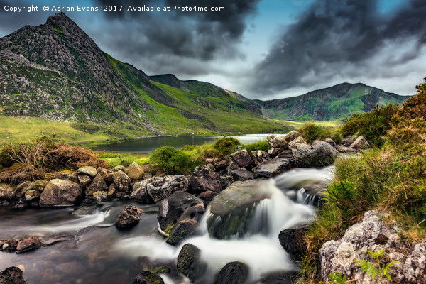 Tryfan and Ogwen Lake Picture Board by Adrian Evans