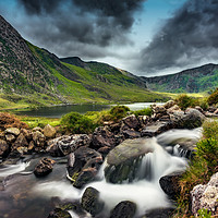 Buy canvas prints of Tryfan and Ogwen Lake by Adrian Evans