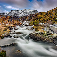 Buy canvas prints of Mountain River Snowdonia  by Adrian Evans