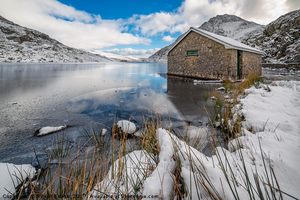 Icy Lake Ogwen Snowdonia Picture Board by Adrian Evans