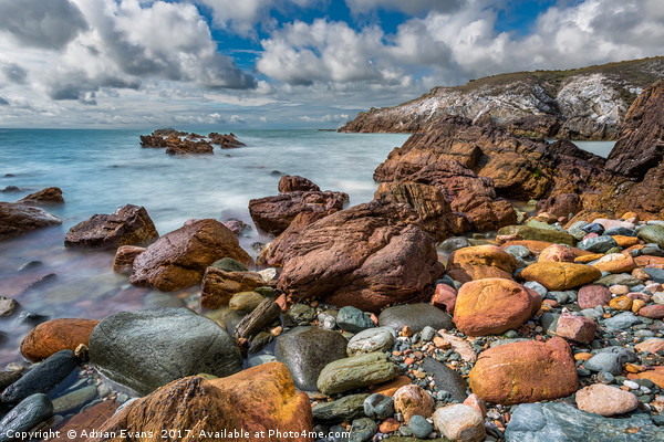 Rhoscolyn Coastline Anglesey Picture Board by Adrian Evans