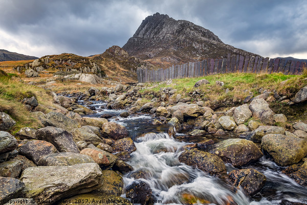 Tryfan Mountain Rapids Snowdonia  Picture Board by Adrian Evans