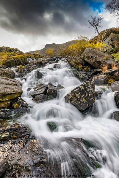 Cwm Idwal River Snowdonia Picture Board by Adrian Evans