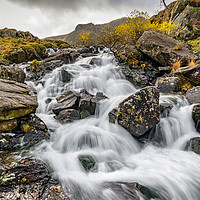 Buy canvas prints of Cwm Idwal River Snowdonia by Adrian Evans