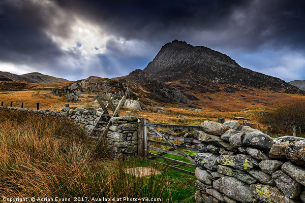 East Face Tryfan Snowdonia Picture Board by Adrian Evans
