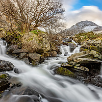 Buy canvas prints of Tryfan Mountain Rapids by Adrian Evans