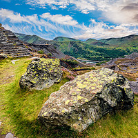 Buy canvas prints of Quarry Steps Snowdonia by Adrian Evans