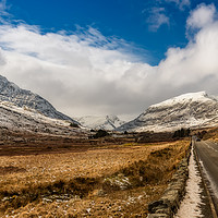 Buy canvas prints of Mountain Highway Snowdonia by Adrian Evans