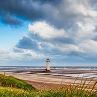 Buy canvas prints of Talacre Lighthouse Wales by Adrian Evans