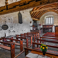 Buy canvas prints of St Celynnin Church  Interior by Adrian Evans