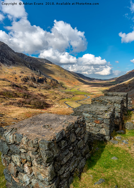 Nant Ffrancon Pass Snowdonia Picture Board by Adrian Evans