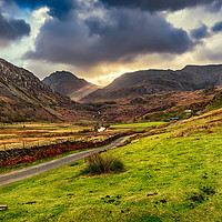 Buy canvas prints of Nant Ffrancon Pass Snowdonia by Adrian Evans