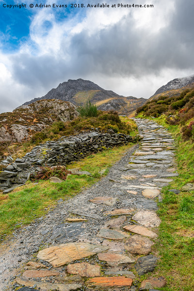 Trail To Tryfan Mountain Snowdonia Picture Board by Adrian Evans