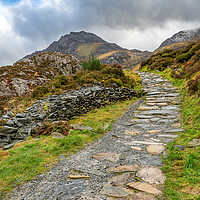 Buy canvas prints of Trail To Tryfan Mountain Snowdonia by Adrian Evans