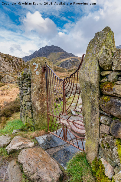 Gate To Tryfan Snowdonia Picture Board by Adrian Evans