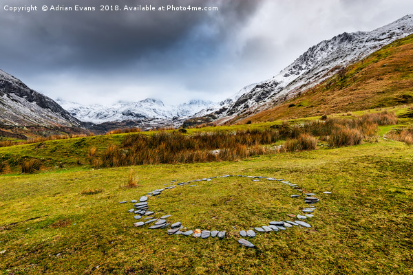 Nant Ffrancon Pass Snowdonia Picture Board by Adrian Evans