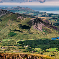 Buy canvas prints of Snowdon Moutain Summit View by Adrian Evans