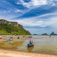 Buy canvas prints of Fishing Boats Thailand by Adrian Evans
