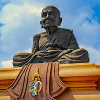 Buy canvas prints of Luang Phor Thuad Monk Thailand by Adrian Evans