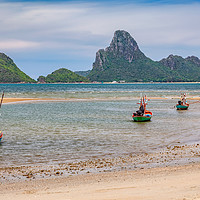 Buy canvas prints of Three Boats Thailand by Adrian Evans