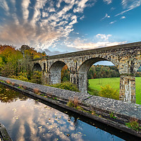 Buy canvas prints of Chirk Aqueduct And Viaduct by Adrian Evans