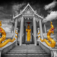 Buy canvas prints of Pranburi Temple by Adrian Evans