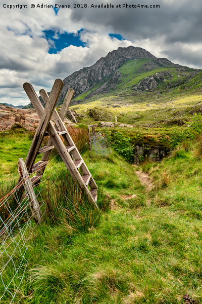 Stile To Tryfan Mountain Picture Board by Adrian Evans