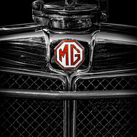 Buy canvas prints of MG Grill Badge by Adrian Evans