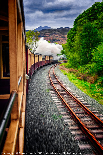 Welsh Highland Railway Picture Board by Adrian Evans