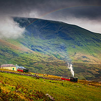 Buy canvas prints of Steam Trains To The Summit by Adrian Evans