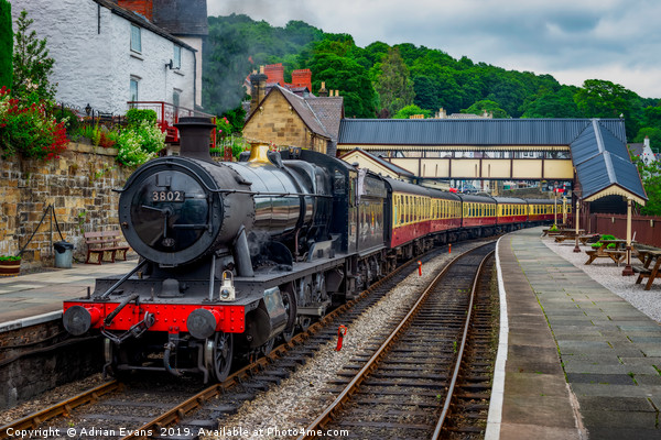 Steam Locomotive Wales Picture Board by Adrian Evans