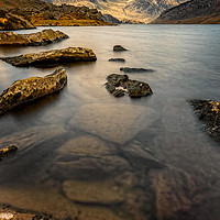 Buy canvas prints of Ogwen Lake Snowdonia by Adrian Evans