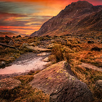 Buy canvas prints of Tryfan Mountain Sunrise by Adrian Evans
