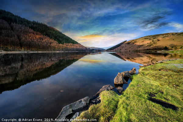 Lake Geirionydd Sunset Picture Board by Adrian Evans