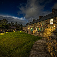 Buy canvas prints of Welsh Cottages Twilight by Adrian Evans