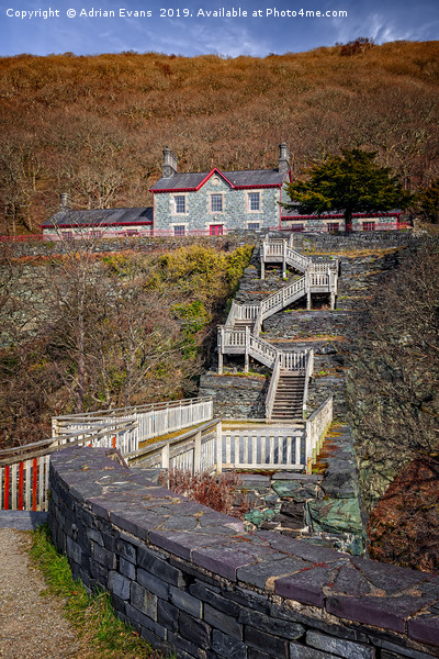 Hospital Steps at Llanberis Quarry  Picture Board by Adrian Evans