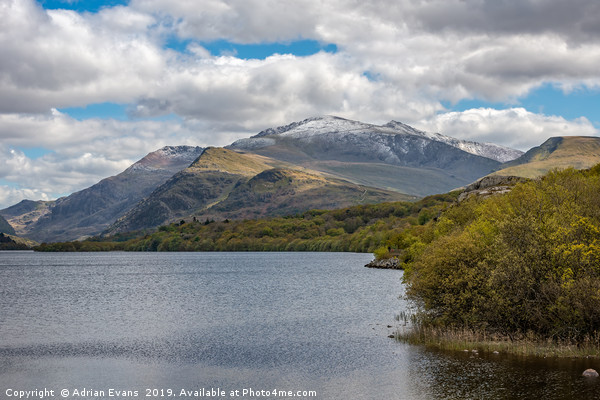 Snowdon from Padarn Lake Llanberis  Picture Board by Adrian Evans