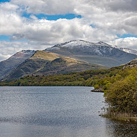 Buy canvas prints of Snowdon from Padarn Lake Llanberis  by Adrian Evans