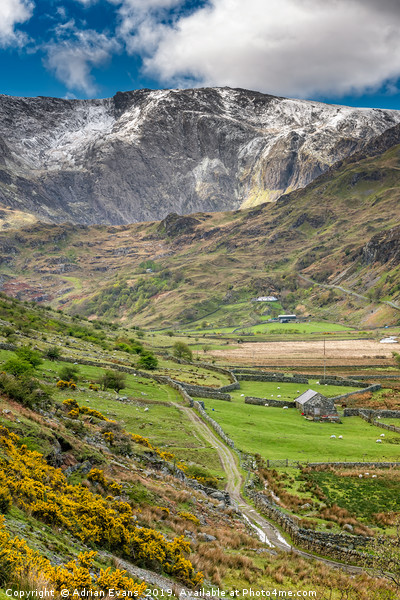 Nant Ffrancon Pass Wales Picture Board by Adrian Evans