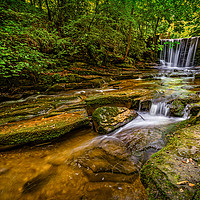 Buy canvas prints of Nant Mill Falls Wales by Adrian Evans