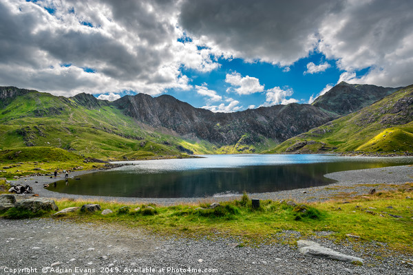 Glaslyn Lake and Snowdon Mountain Picture Board by Adrian Evans