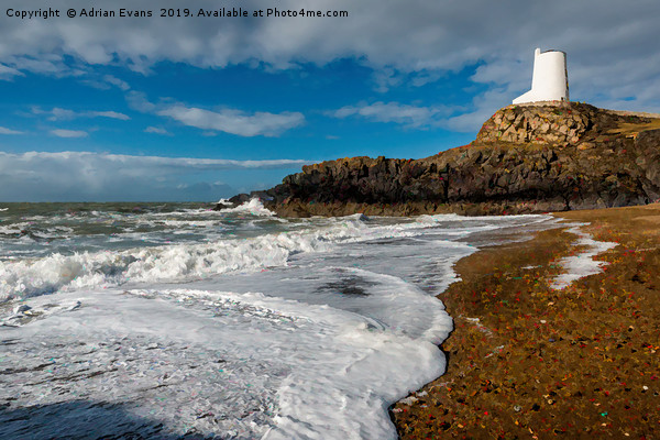 Ty Mawr Lighthouse Llanddwyn Island Picture Board by Adrian Evans